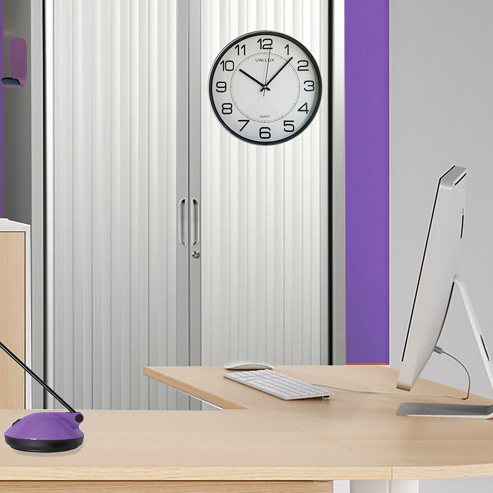 MAGNET horloge murale quartz gris métal