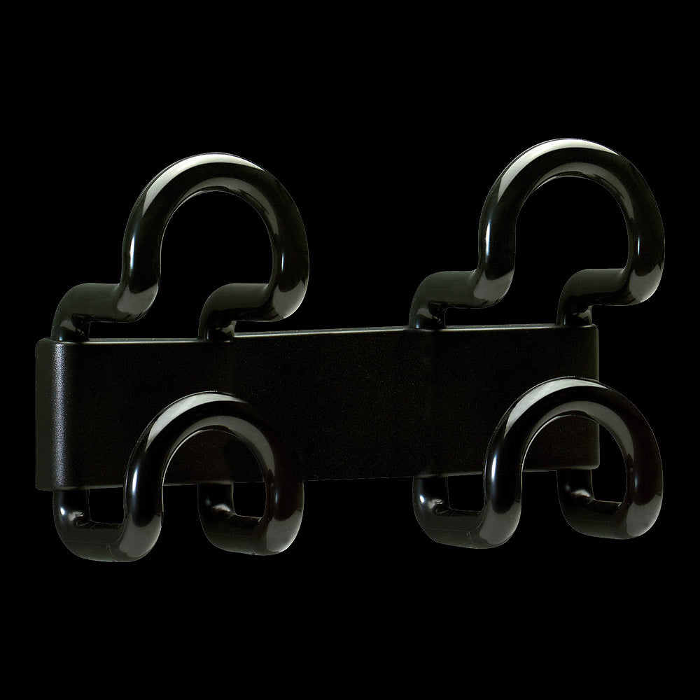 FIL patère double x2 noir