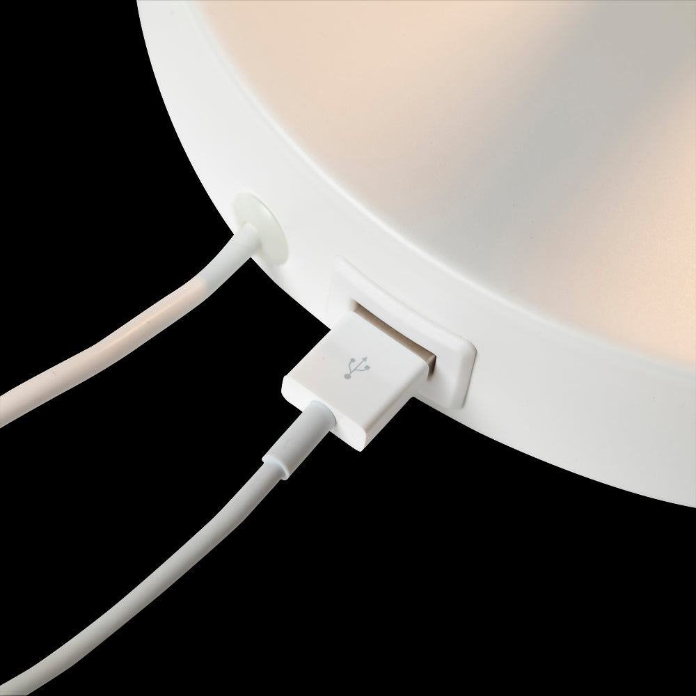 VICKY lampe design LED blanc/hêtre