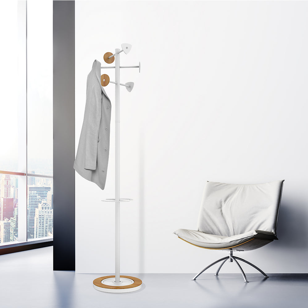 BORA BAMBOO portemanteau blanc/bambou