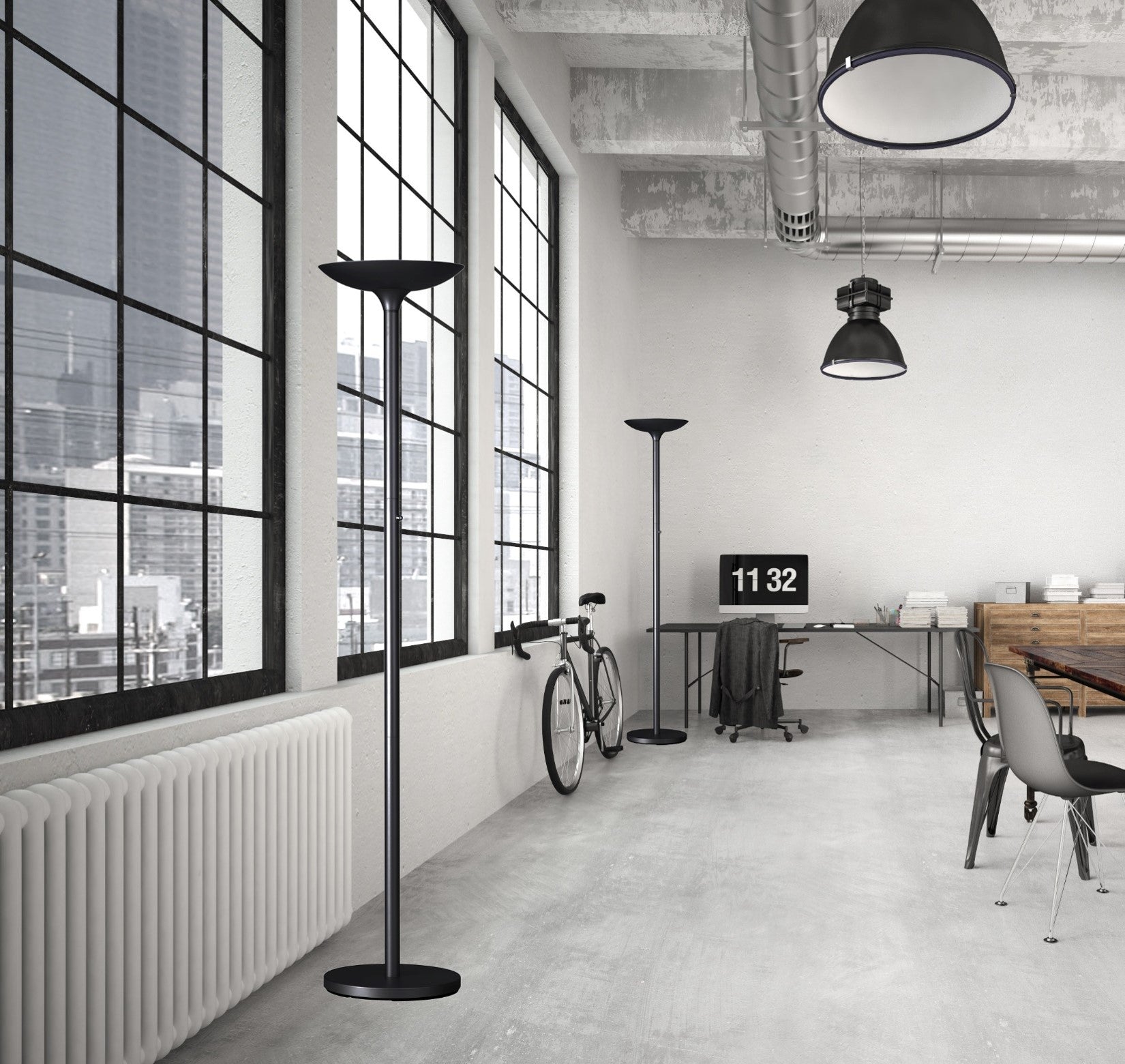 VARIALUX LED lampadaire à éclairage indirect noir