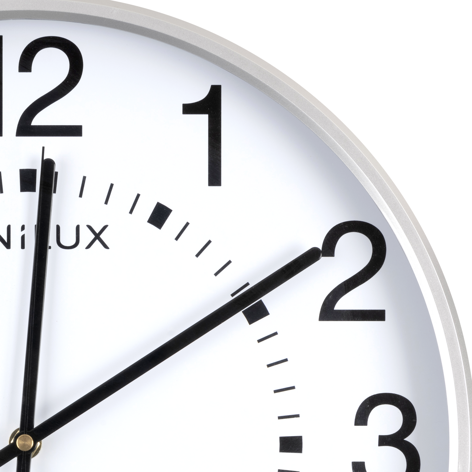 MAXI WAVE horloge murale radio controlled gris métal