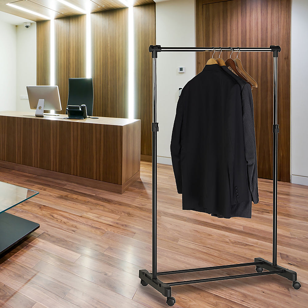 EXTEND portant-vestiaire noir/chrome