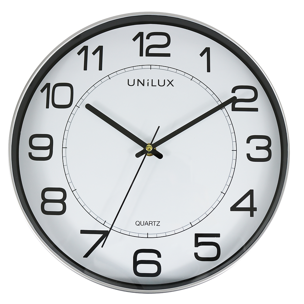 MAGNET wall clock quartz gray metal - myunilux