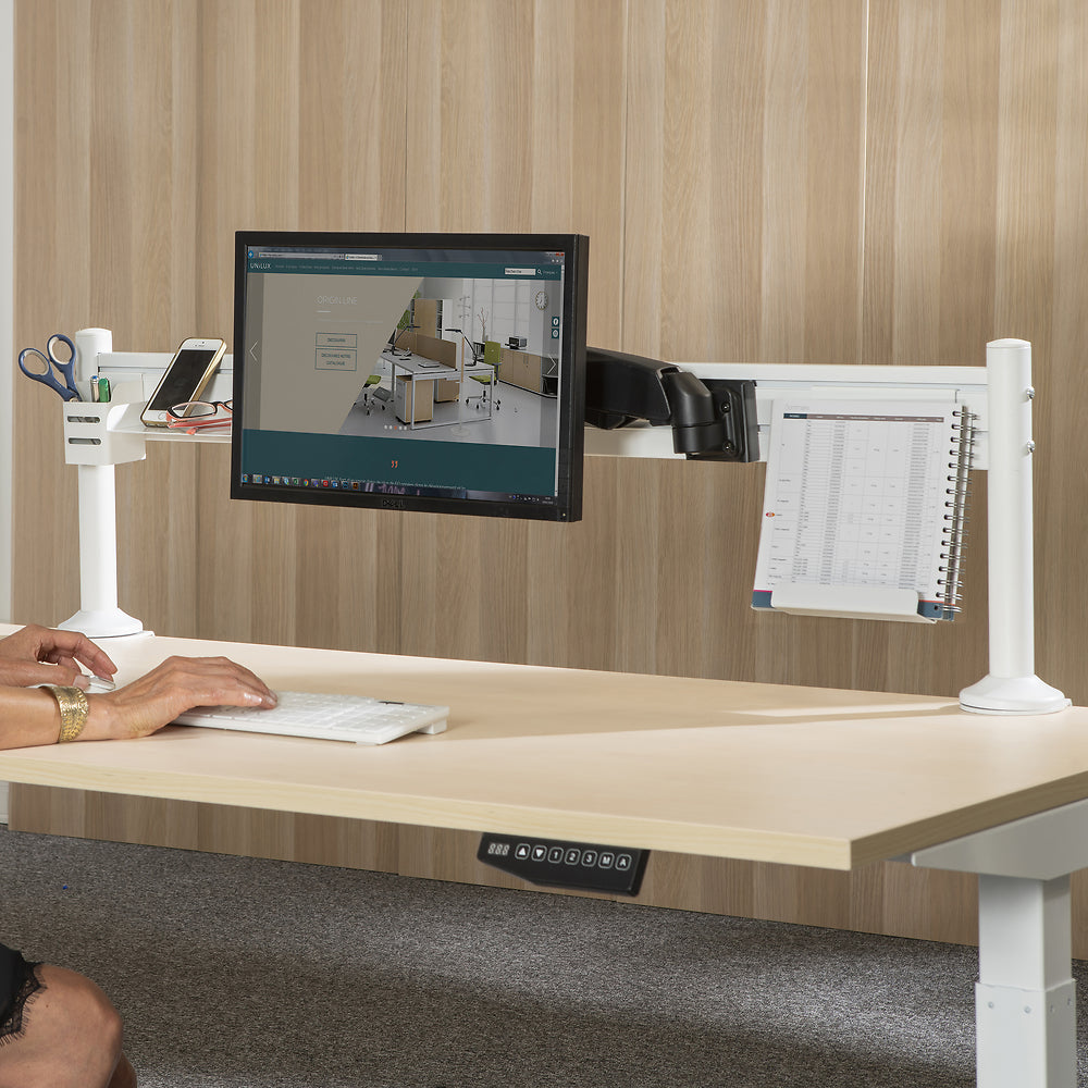 ERGO STATION organiseur de bureau blanc