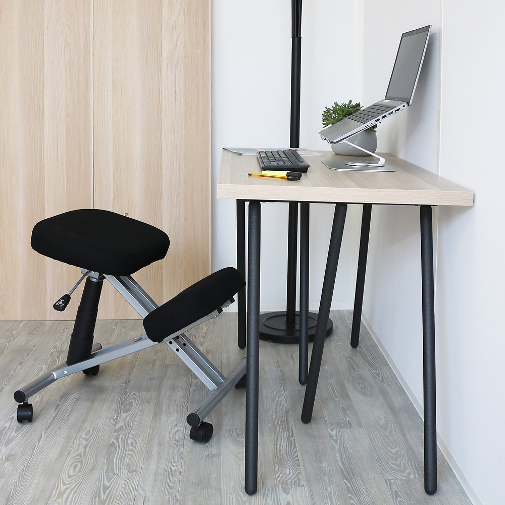 ERGO LEG assise ergonomique noir/gris métal