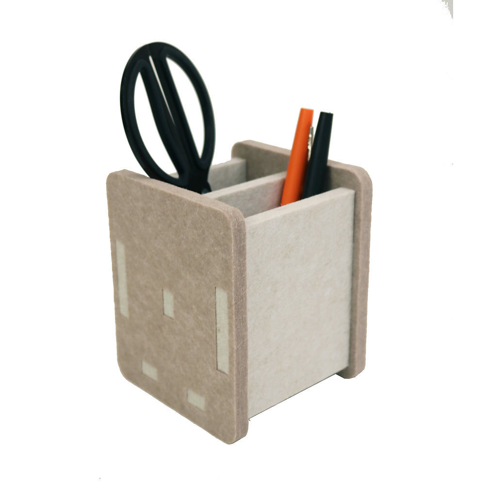 KUBE pot à crayons lin/beige