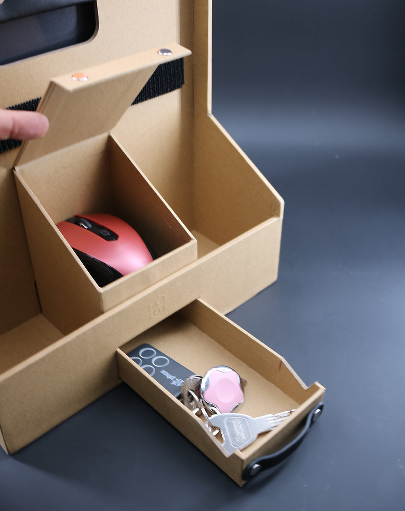 Organisateur de bureau mobile SAVANA 100% carton recyclé