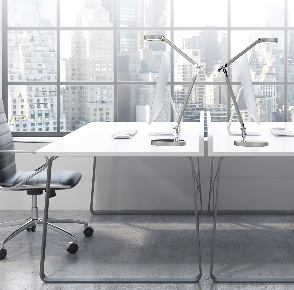 SENZA 2 lampe architecte gris métal