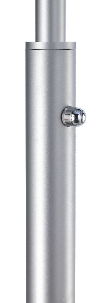 ZELUX lampadaire LED à éclairage indirect gris métal