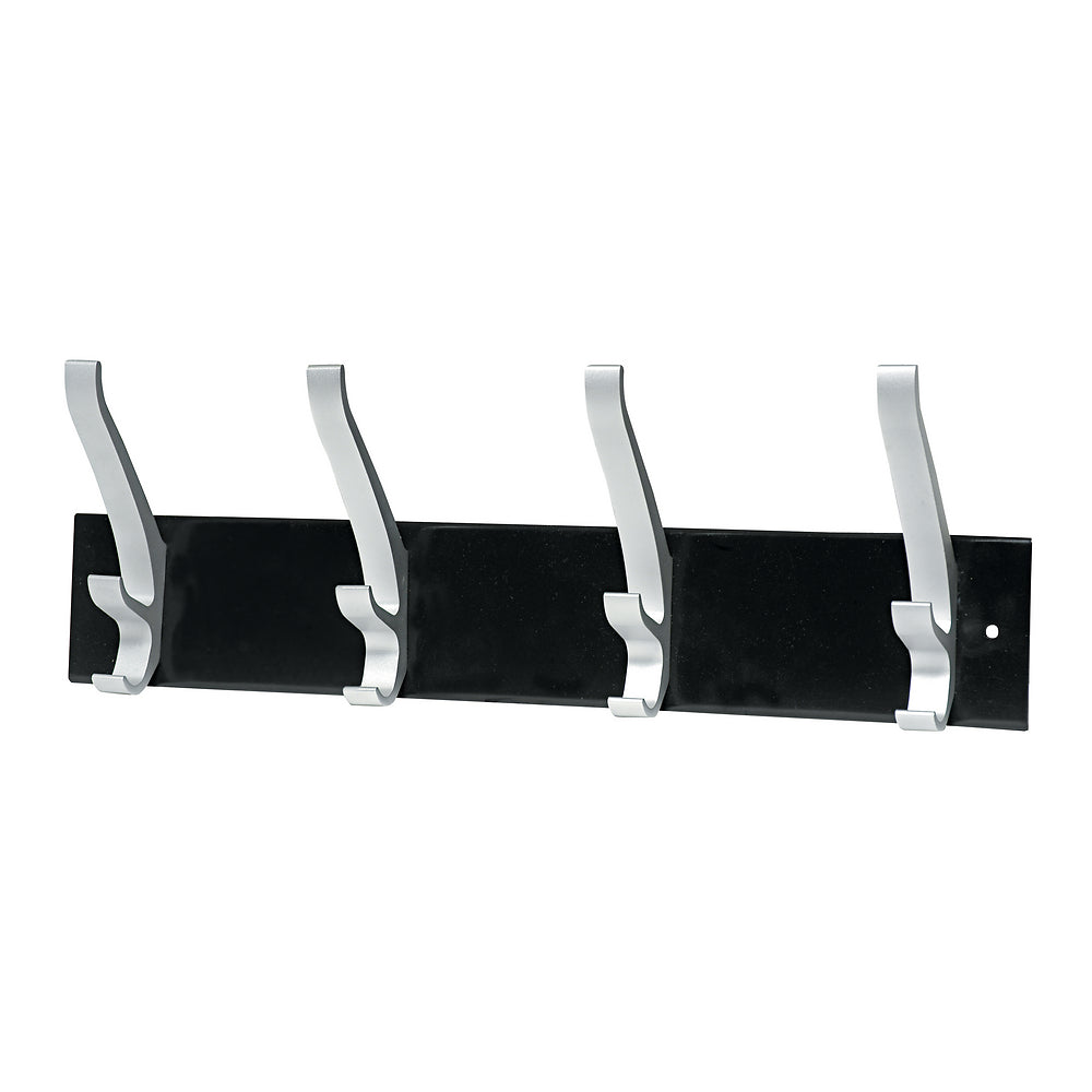 CYPRES 4 patères porte manteaux metalliques gris métal