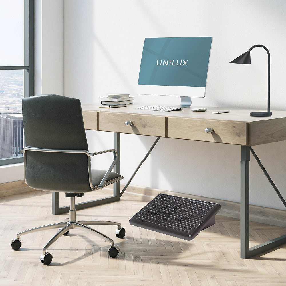 COMFORT MASSANT repose pieds bureau noir