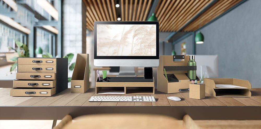 Organisateur de bureau mobile SAVANA 100% carton recyclé