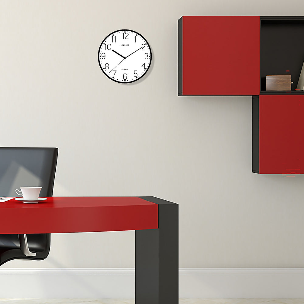 NESSY horloge murale quartz noire