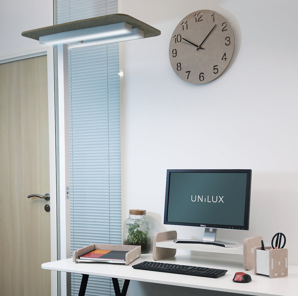 NEXUS lampadaire à éclairage direct/indirect blanc