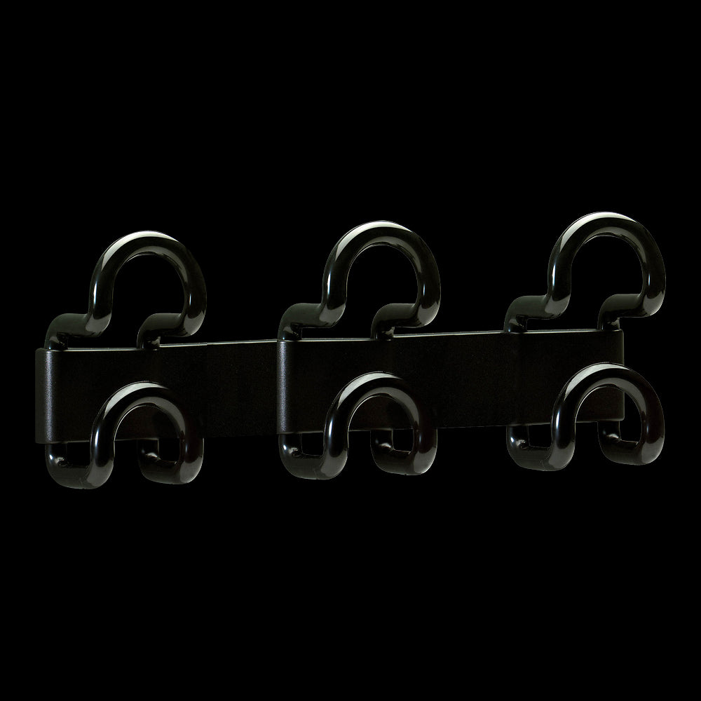 FIL patère double x3 noir