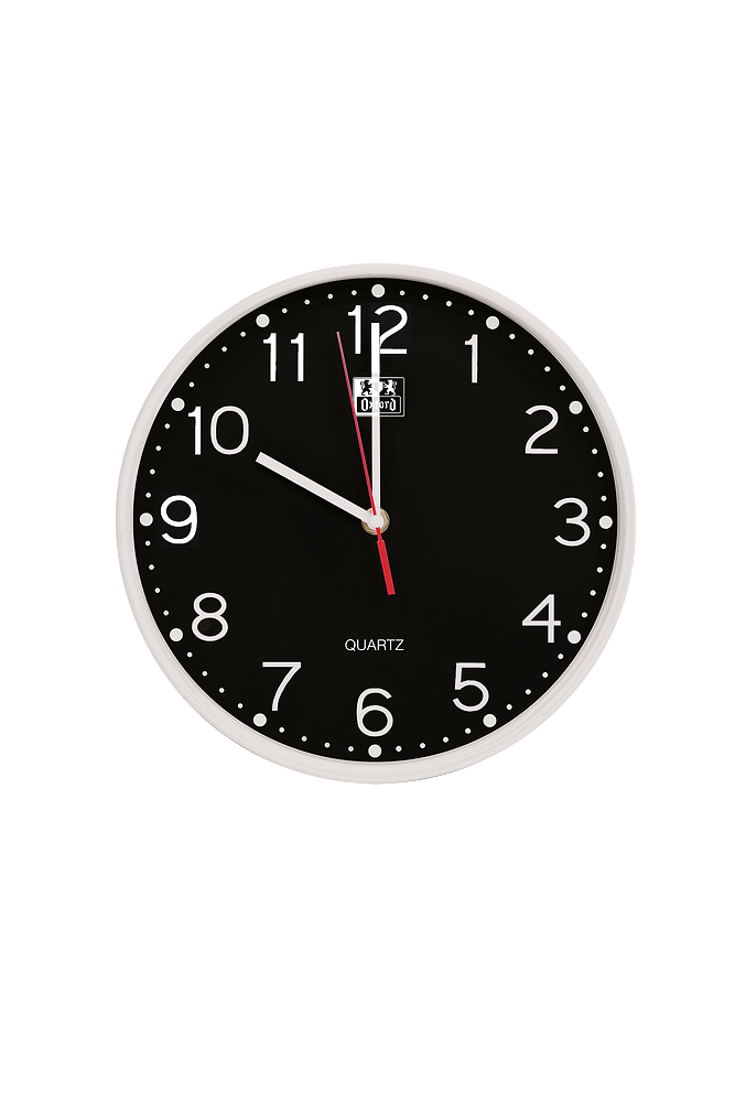 CALM horloge murale quartz noire