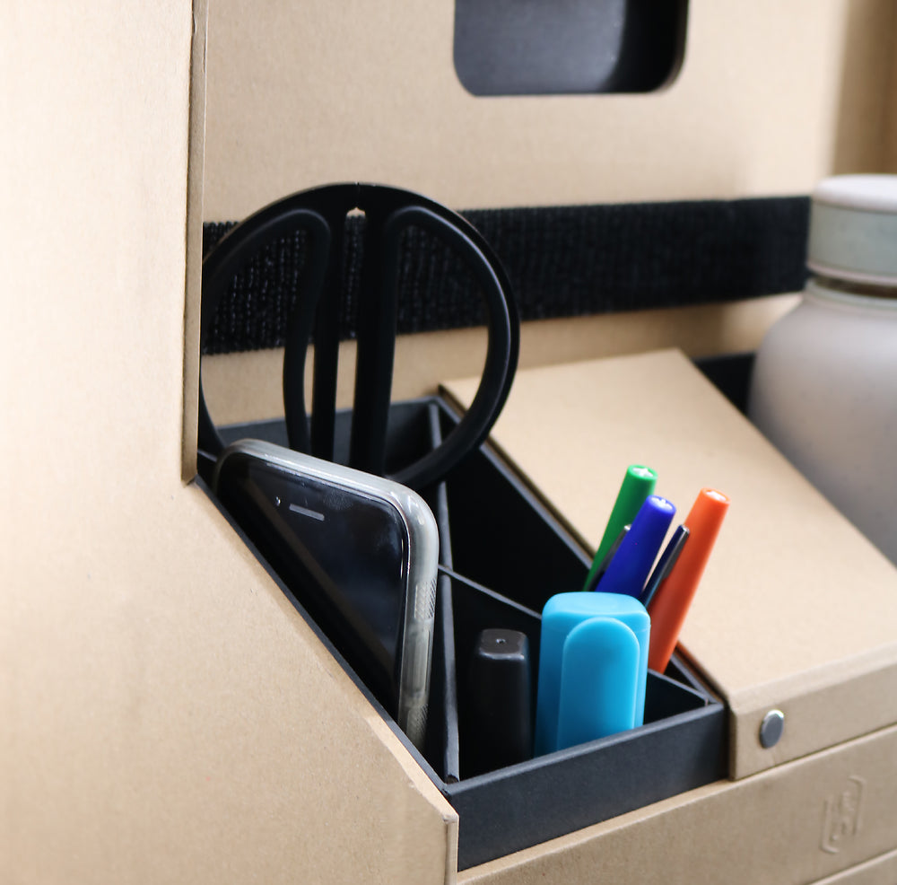 Organisateur de bureau mobile SAVANA 100% carton recyclé