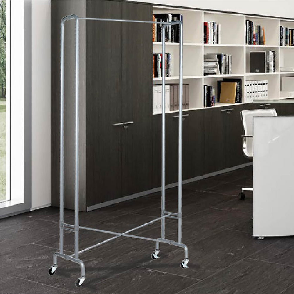 FOLDING portant-vestiaire gris métal