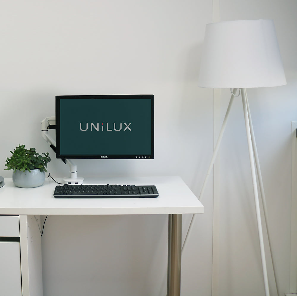 ARKA lampadaire à abat jour blanc