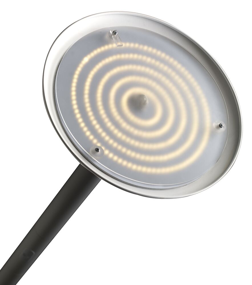 PRYSKA lampadaire à éclairage indirect noir/hêtre