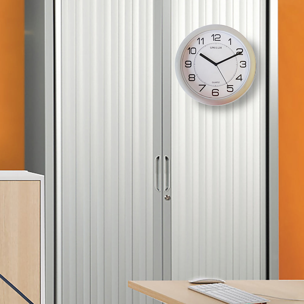 ATTRACTION horloge murale silencieuse gris métal