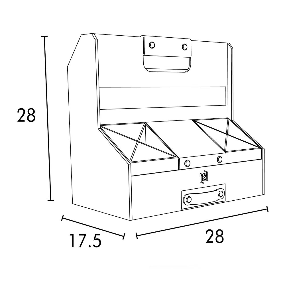Organisateur de bureau mobile SAVANA 100% carton recyclé