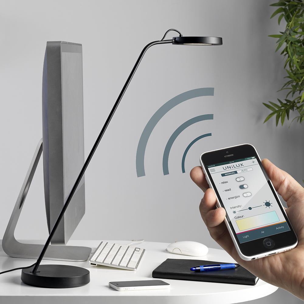 EYELIGHT lampe de bureau connectée LED noir