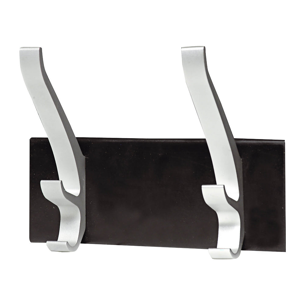 CYPRES double patère gris métal