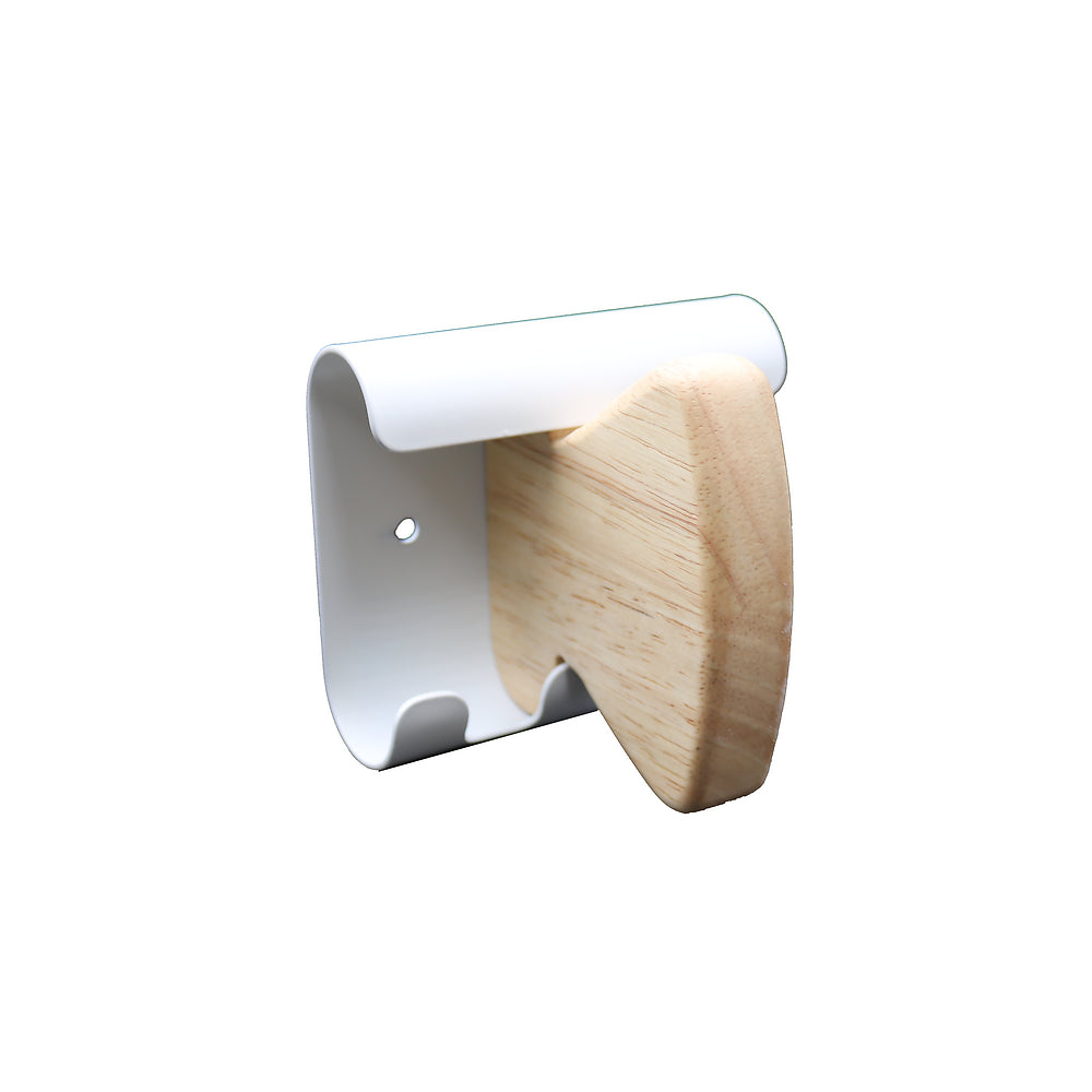 AURORA 1 patère métallique blanc/hêtre