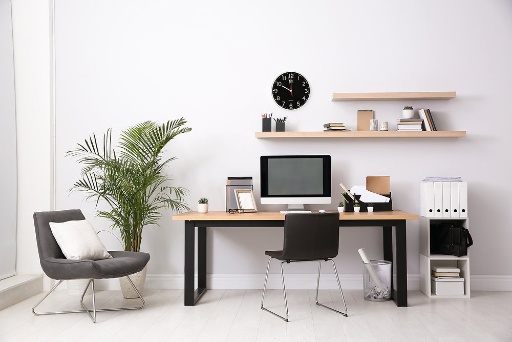 CALM horloge murale quartz noire