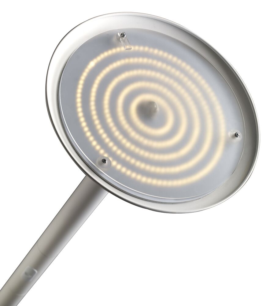 PRYSKA lampadaire à éclairage indirect blanc/hêtre