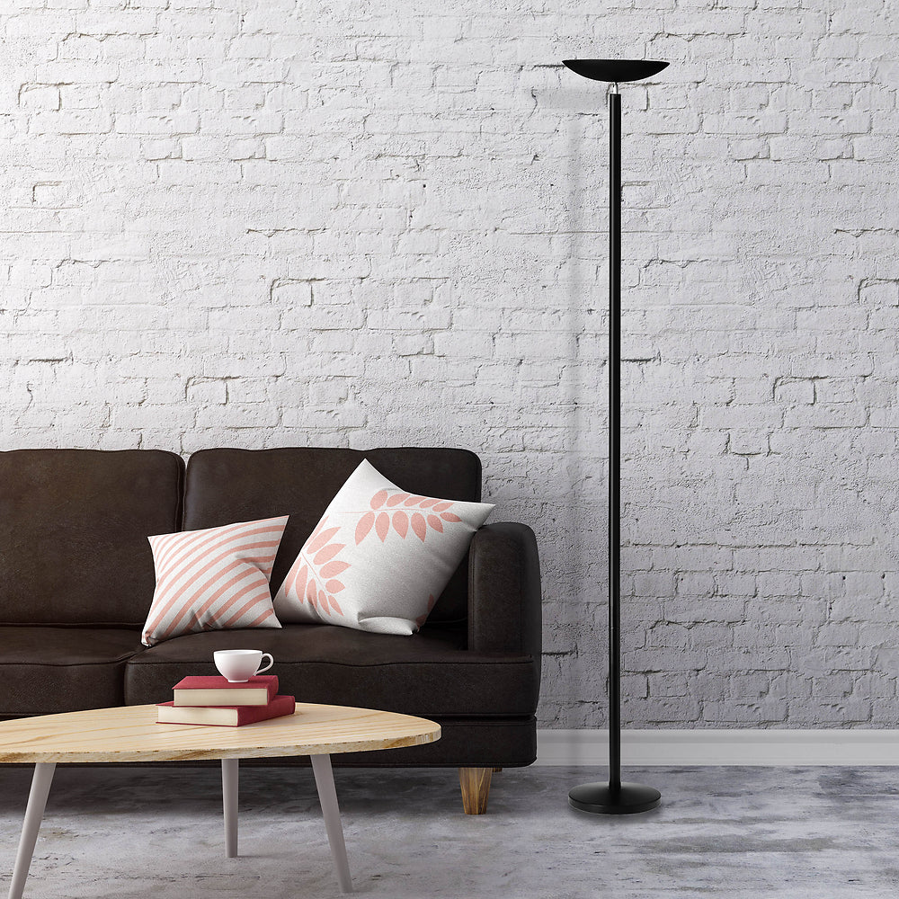 FIRST LED lampadaire à éclairage indirect noir