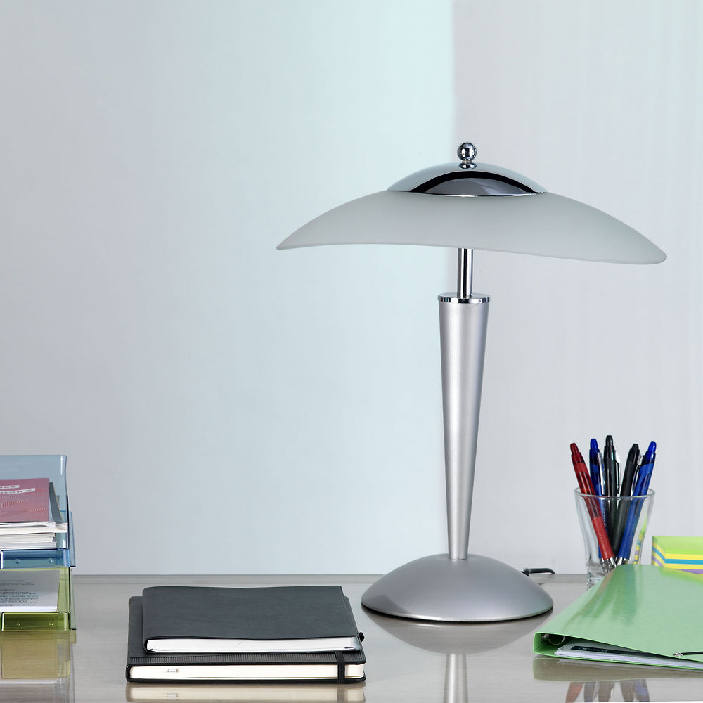 CRISTAL lampe LED gris métal