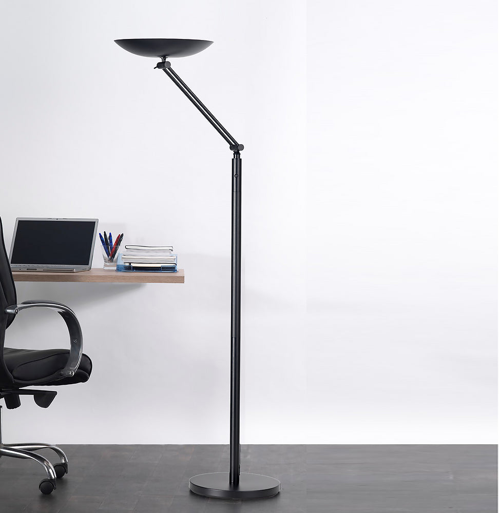 VARIALUX LED lampadaire articulé  à éclairage indirect noir