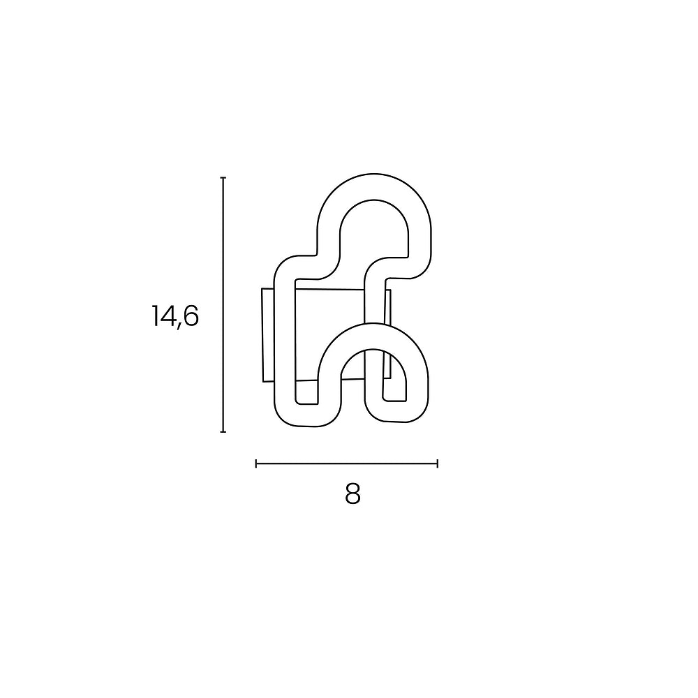 FIL patère double noir