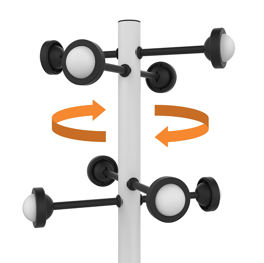 Portemanteau Sur Pied UNILUX Access 6 Patères Bois/Blanc Avec Porte-Parapluies - 175 Cm