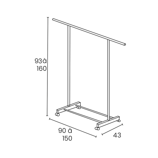 EXTEND locker rack black/chrome - myunilux